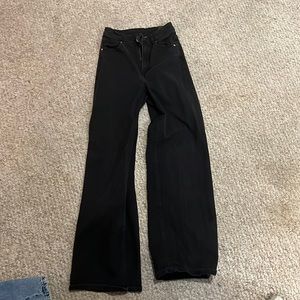 H&M black wide leg jeans size 2